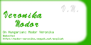 veronika modor business card